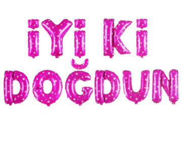 14'' FOLYO İYİ Kİ DOĞDUN SET PEMBE