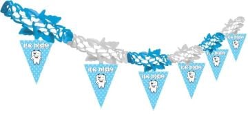 İLK DİŞ ZİNCİR SÜS PEMBE - MAVİ