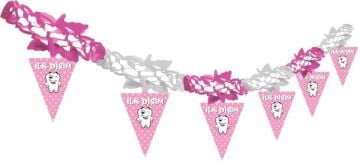 İLK DİŞ ZİNCİR SÜS PEMBE - MAVİ