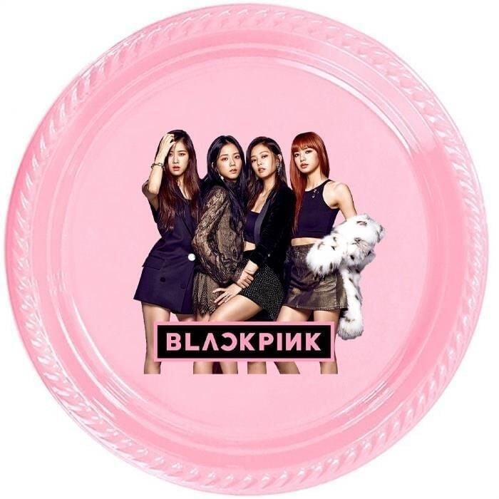 BLACKPİNK PEMBE KARTON TABAK 8 Lİ