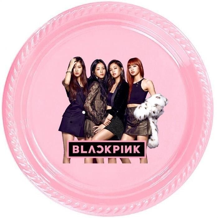 BLACKPİNK PEMBE KARTON TABAK 8 Lİ
