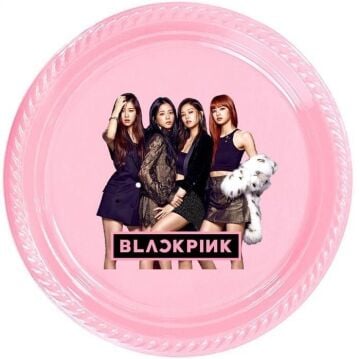 BLACKPİNK PEMBE KARTON TABAK 8 Lİ