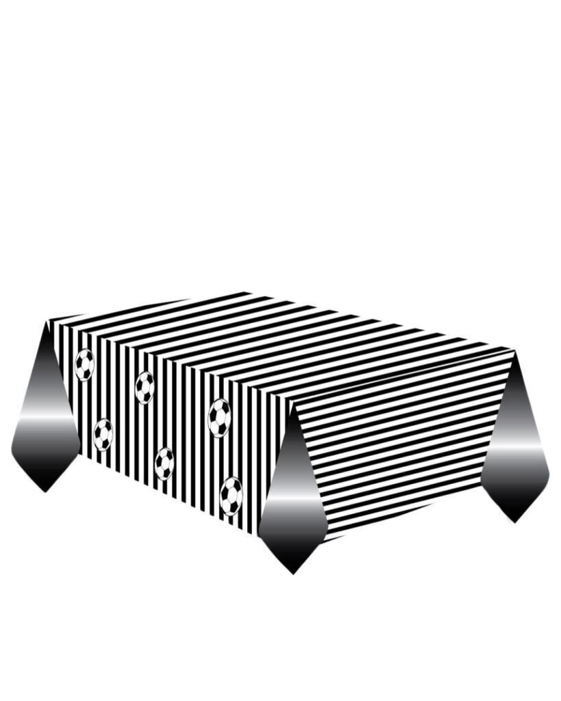 SİYAH-BEYAZ TARAFTAR PLASTİK MASA ÖRTÜSÜ