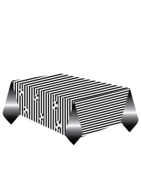 SİYAH BEYAZ TARAFTAR PLASTİK MASA ÖRTÜSÜ