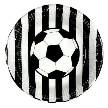 SİYAH BEYAZ TARAFTAR BASKILI KARTON TABAK 8 Lİ