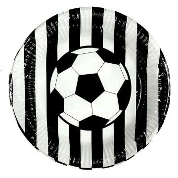 SİYAH BEYAZ TARAFTAR BASKILI KARTON TABAK 8 Lİ