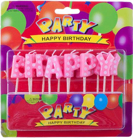 Mum Happy Birthday Pembe-Mavi Harf