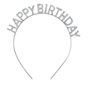 METAL TAŞLI TAÇ H.BIRTHDAY GÜMÜŞ