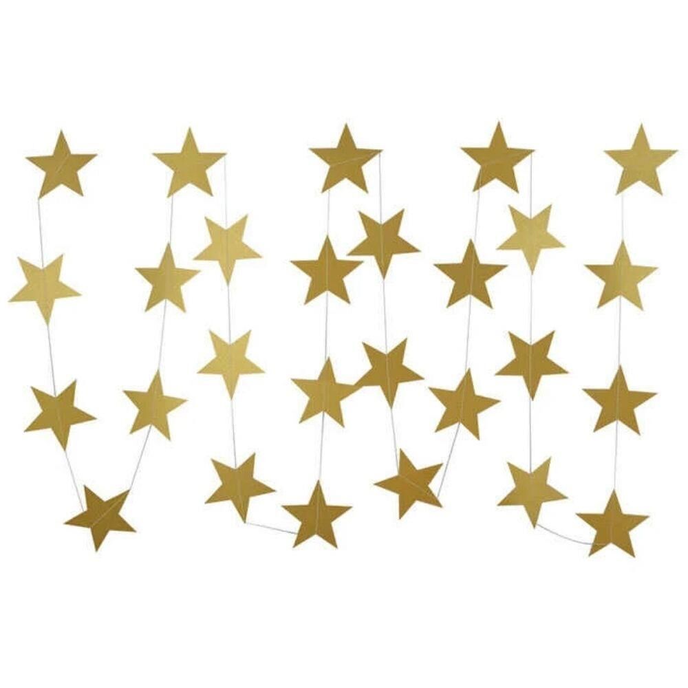 İPE DİZİLİ YILDIZ SARKIT SÜS GOLD 4 MT.