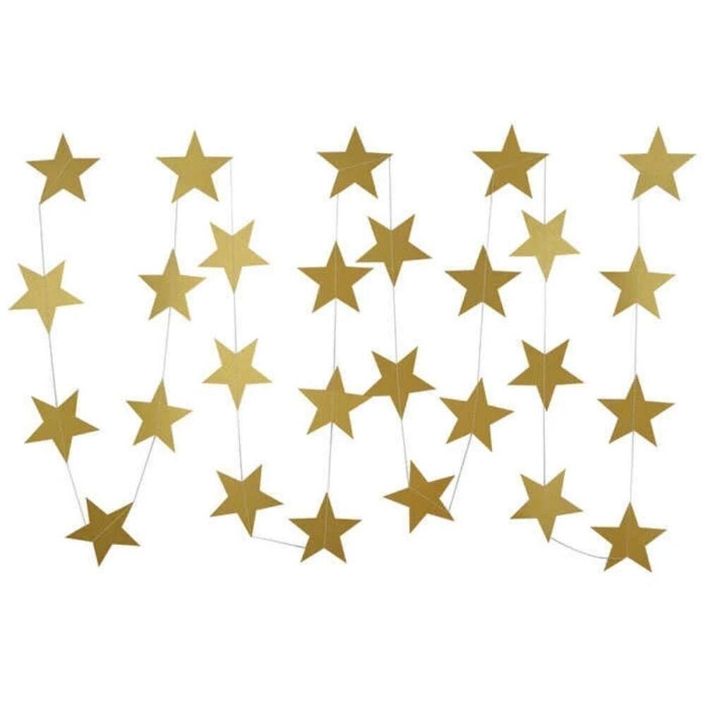 İPE DİZİLİ YILDIZ SARKIT SÜS GOLD 4 MT.