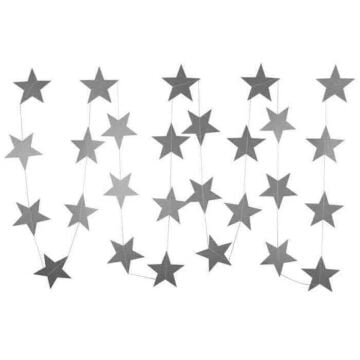 İPE DİZİLİ YILDIZ SARKIT SÜS GÜMÜŞ 4 MT.