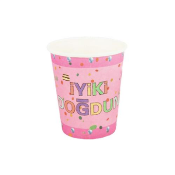 TEMALI İYİ Kİ DOĞDUN PEMBE BARDAK