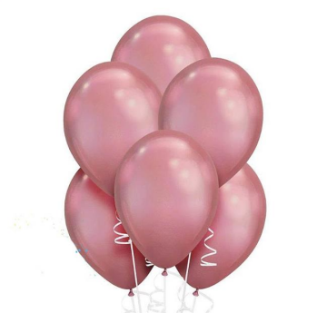 Krom Pembe Metalik Balon 50 Adet 12''
