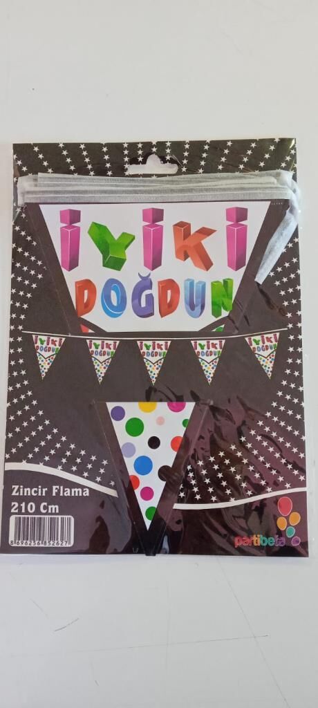 ÜÇGEN FLAMA İYİ Kİ DOĞDUN RENKLİ