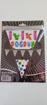 ÜÇGEN FLAMA İYİ Kİ DOĞDUN RENKLİ