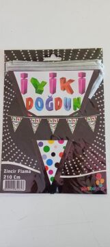 ÜÇGEN FLAMA İYİ Kİ DOĞDUN RENKLİ