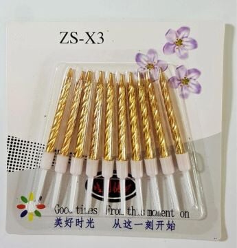 BURGULU GOLD METALİK MUM