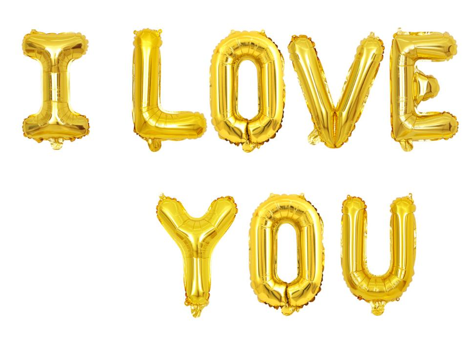 14'' FOLYO I LOVE YOU SET GOLD