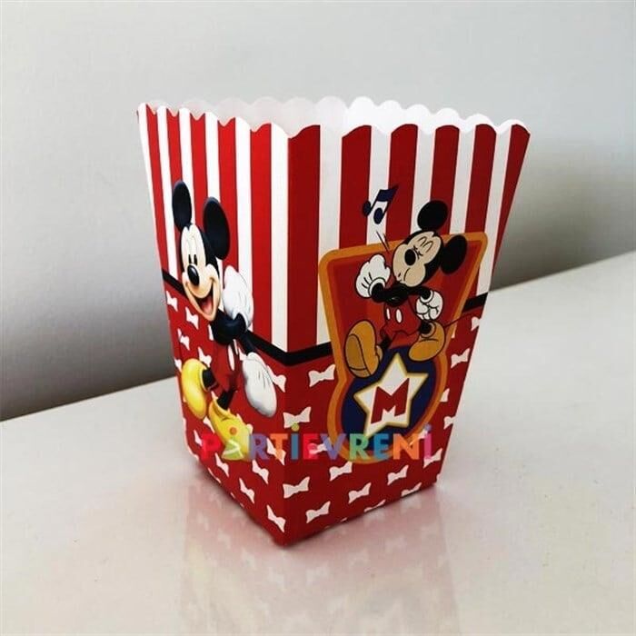 MİCKEY BASKILI POPCORN KUTUSU 8 Lİ