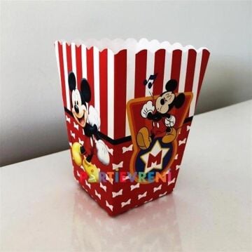 MİCKEY BASKILI POPCORN KUTUSU 8 Lİ