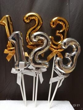 RAKAM PASTA SÜSÜ GOLD-GÜMÜŞ (1-2-3)