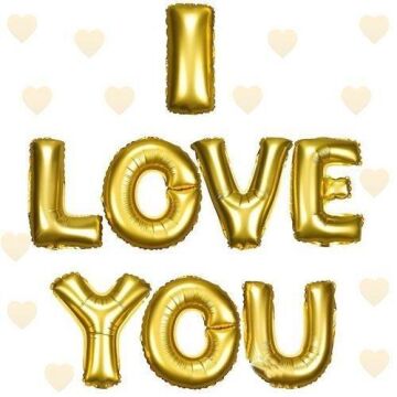 14'' FOLYO I LOVE YOU SET KARIŞIK RENK