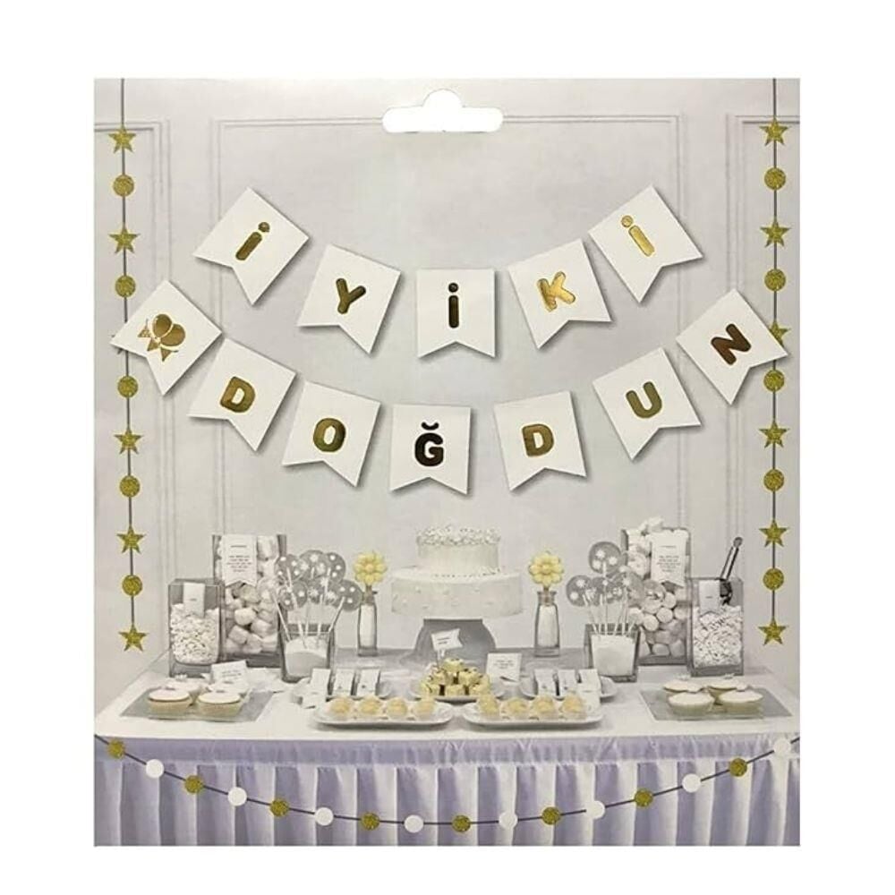 PEMBE İYİKİ DOĞDUN BANNER GOLD YAZILI (ERA)