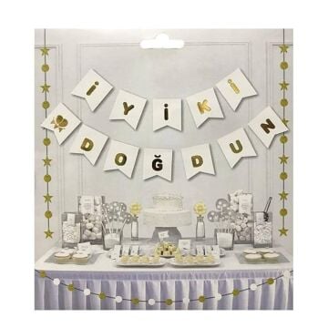 PEMBE İYİKİ DOĞDUN BANNER GOLD YAZILI (ERA)