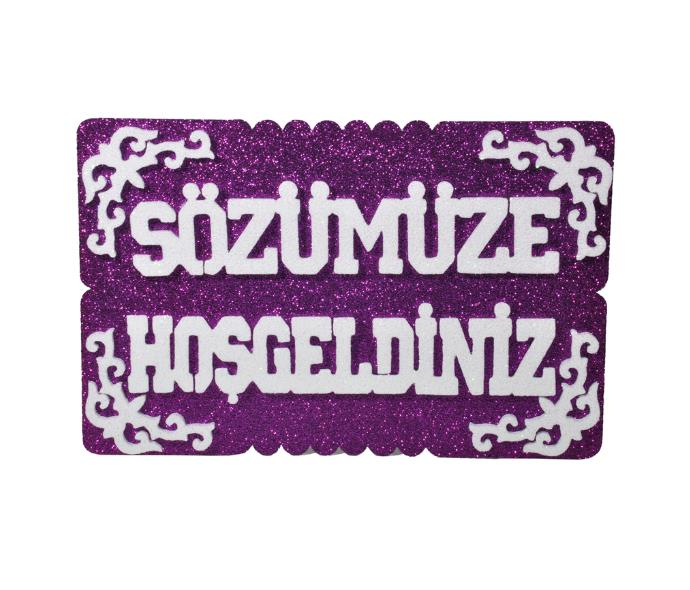 Strafor Sözümüze Hoşgeldiniz Mor