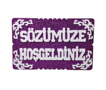 Strafor Sözümüze Hoşgeldiniz Mor