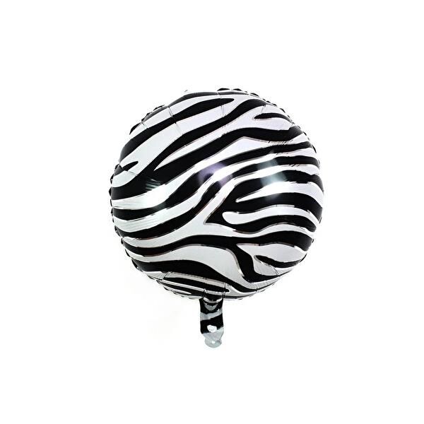 18'' ZEBRA DESENLİ FOLYO BALON