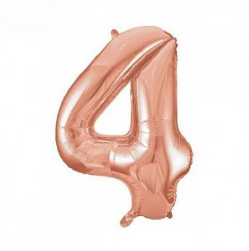S/SHAPE FOLYO BALON RAKAM -4- ROSE GOLD