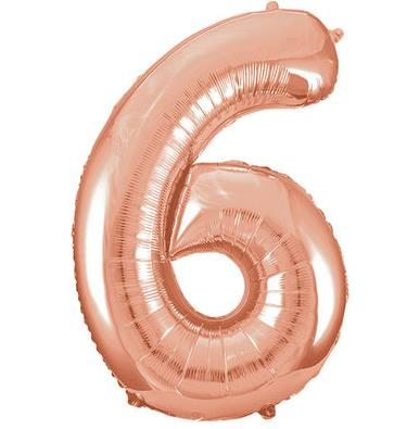 S/SHAPE FOLYO BALON RAKAM -6- ROSE GOLD