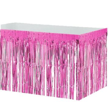 HOLOGRAMLI METALİZE MASA ETEĞİ PEMBE