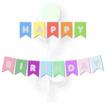 ECO MACARON-GOLD BASKILI H.BIRTHDAY BAYRAK SET