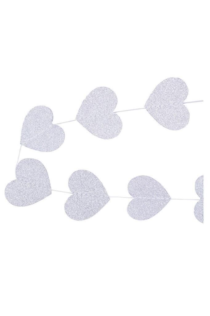 İPE DİZİLİ KALP SARKIT SÜS 4 MT.