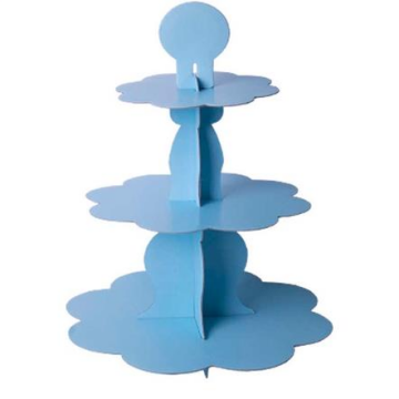 3 KATLI CUPCAKE STANDI AÇIK MAVİ