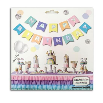 MACARON RENK H.BIRTHDAY BAYRAK SET HOLOG.