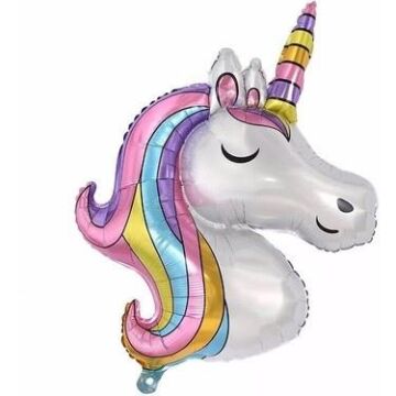 S/SHAPE RAINBOW UNICORN FOLYO BALON