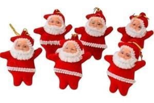 YILBAŞI AĞAÇ SÜSLEME NOEL BABA 6 LI