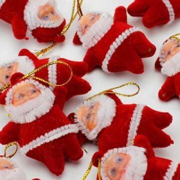 YILBAŞI AĞAÇ SÜSLEME NOEL BABA 6 LI