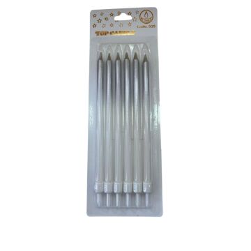 PASTA MUMU BEYAZ-GÜMÜŞ GEÇİŞLİ CODE:935 16 CM