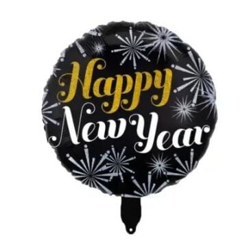 18'' YUVARLAK HAPPY NEW YEAR FOLYO 5285