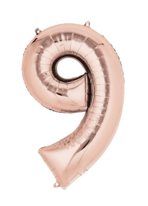S/SHAPE FOLYO BALON RAKAM -9- ROSE GOLD