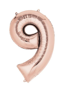 S/SHAPE FOLYO BALON RAKAM -9- ROSE GOLD