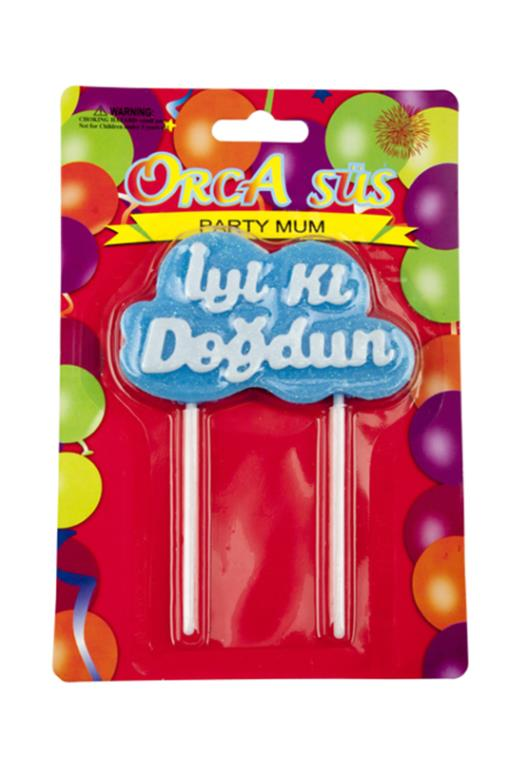 İyiki Doğdun Bulut Mum Mavi