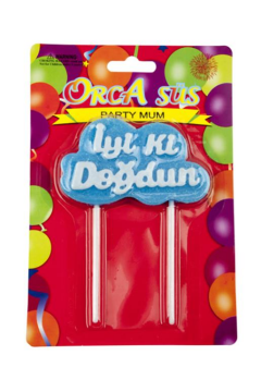 İyiki Doğdun Bulut Mum Mavi