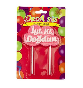 İyiki Doğdun Bulut Mum Pembe