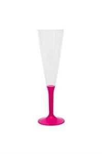 PLASTİK ŞAMPANYA BARDAĞI PEMBE 6 LI