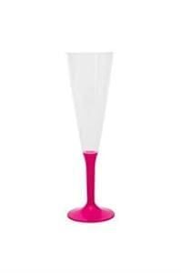 PLASTİK ŞAMPANYA BARDAĞI PEMBE 6 LI